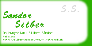 sandor silber business card